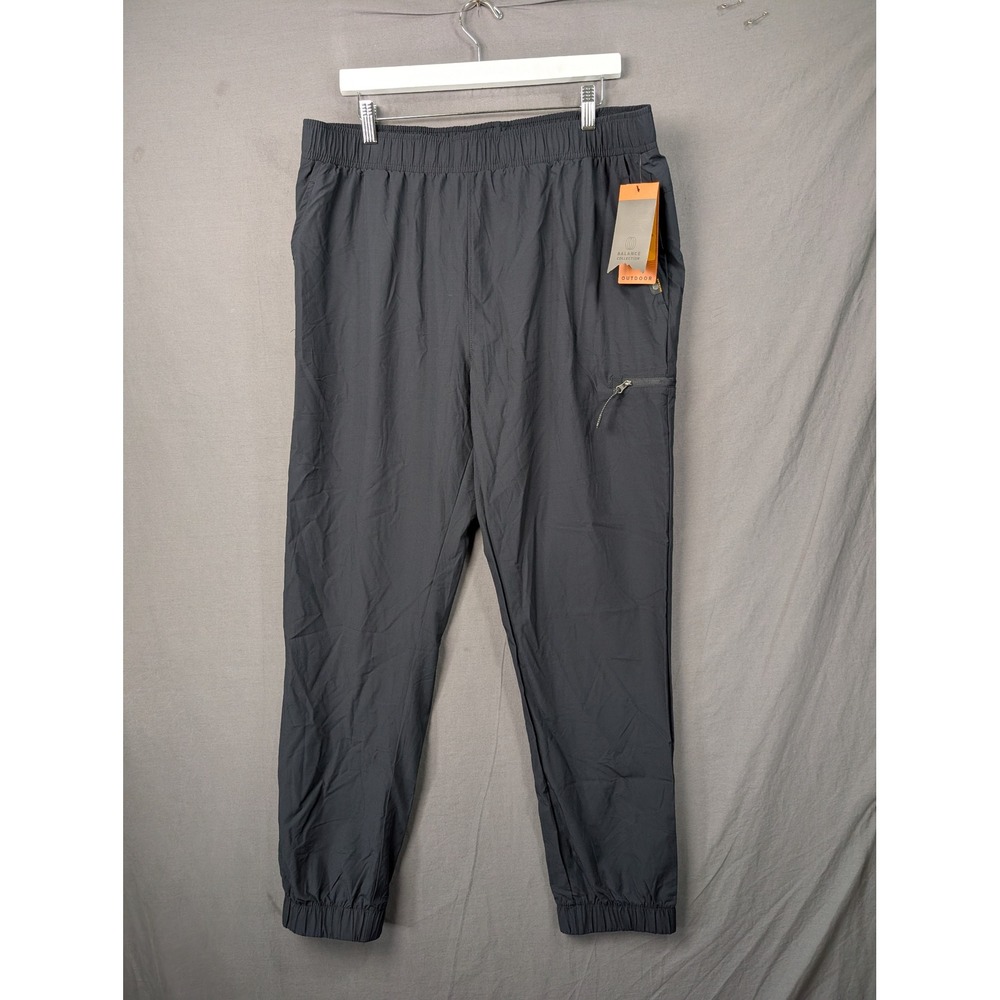 Balance Collection Outdoor Mens XL Black Ripstop Jogger Pants B0005955 NWT